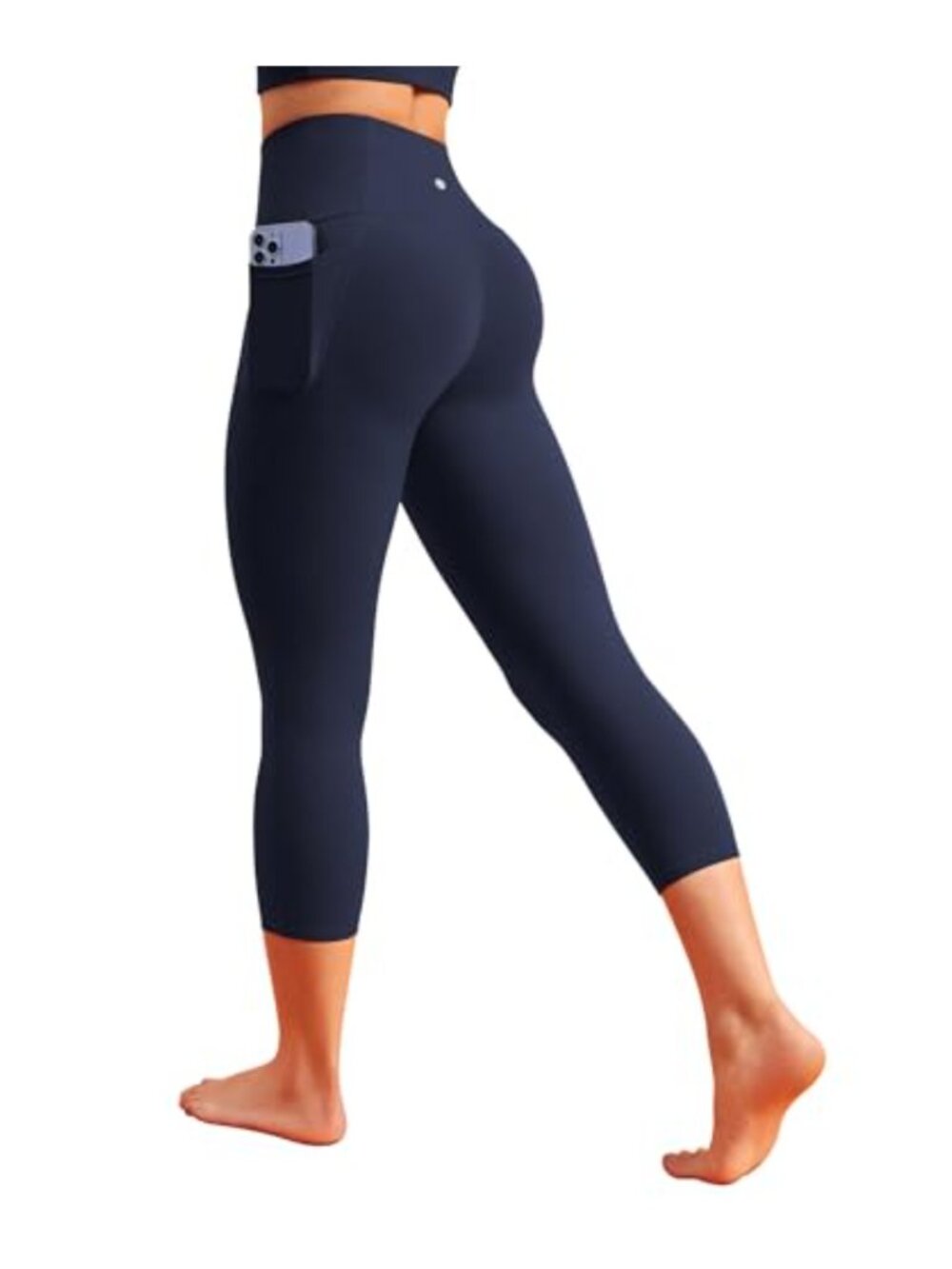 Capri Leggings for Women High Waisted Butt Scrunch with Pockets Tummy Control